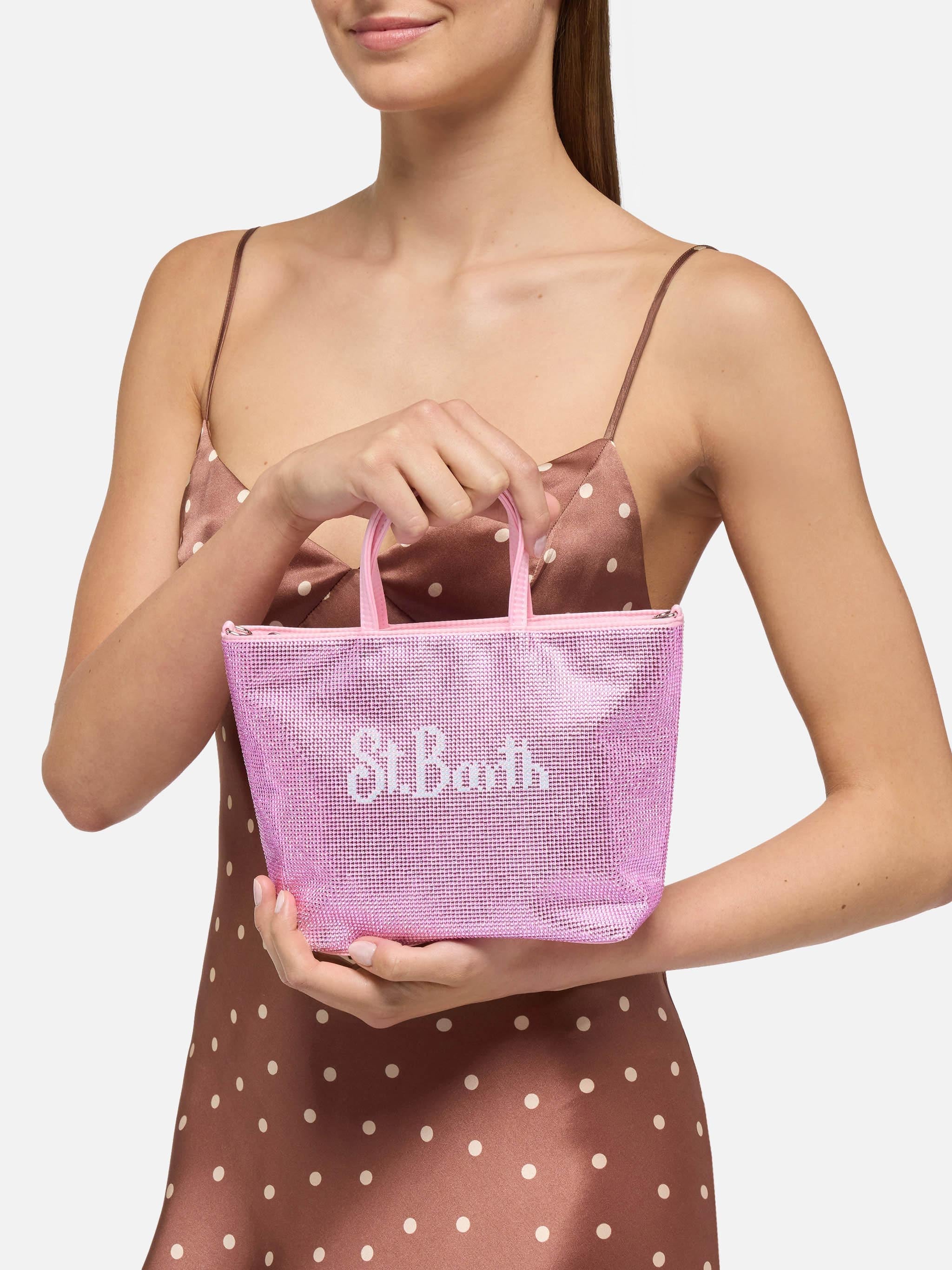 Strass Mini Bag con strass rosa