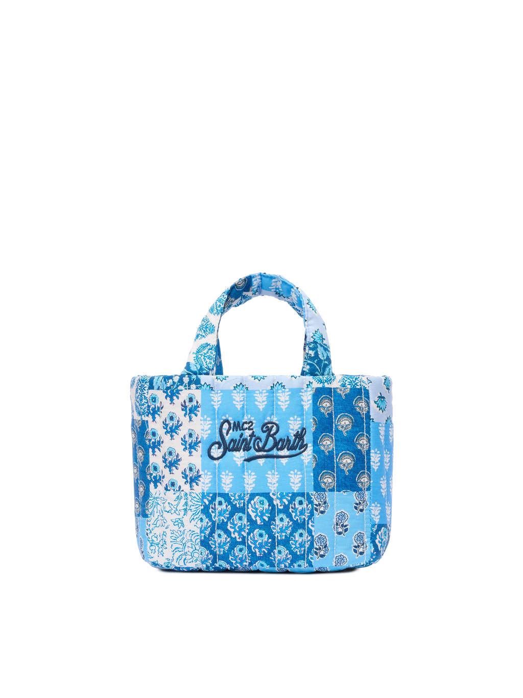 Soft Tote Mini Bag trapuntata con stampa a fiori