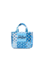Soft Tote Mini Bag trapuntata con stampa a fiori