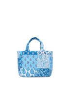 Soft Tote Mini Bag trapuntata con stampa a fiori