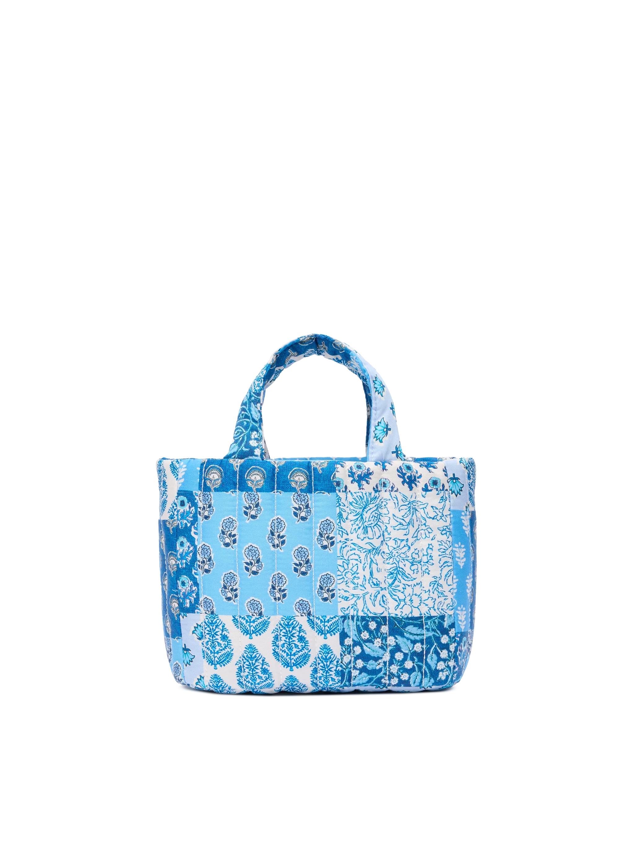 Soft Tote Mini Bag trapuntata con stampa a fiori
