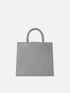 Borsa Shop Bag Midi pelle grigia
