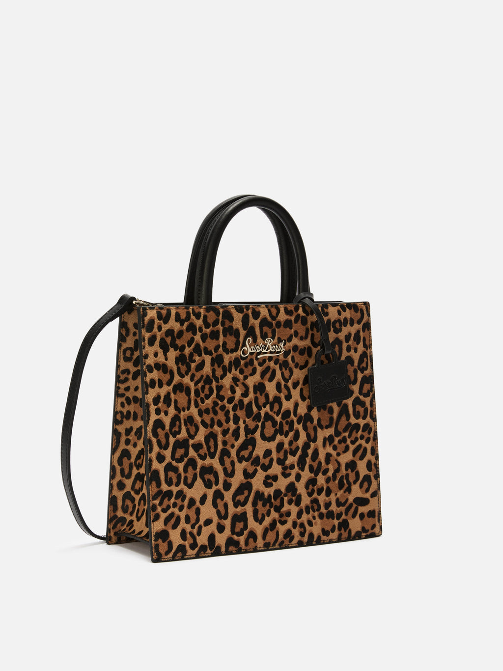 Borsa Shop Bag Midi stampa leopardata