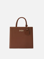 Borsa a mano Shop Bag Midi in pelle marrone