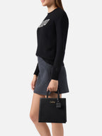 Borsa Shop Bag Midi pelle nera