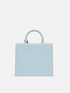 Shop Bag Midi in pelle azzurro chiaro