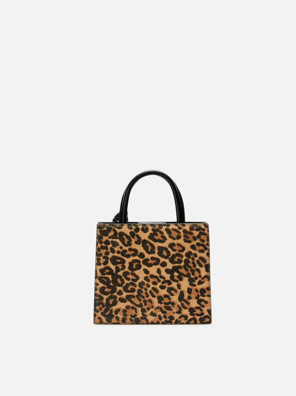 Shop Bag Mini in pelle e cavallino leopardato