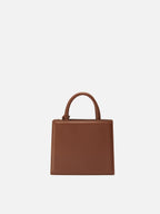 Borsa a mano Shop Bag Mini in pelle marrone