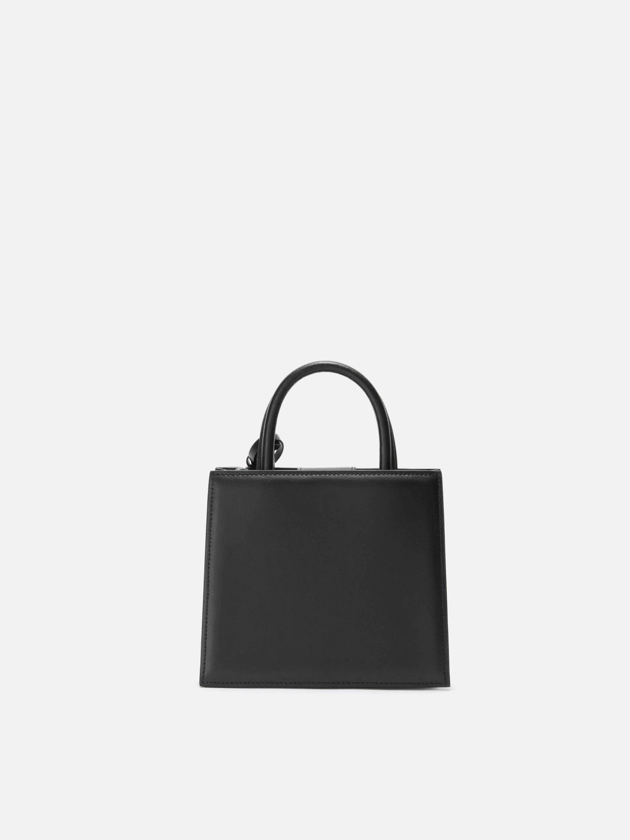 Borsa a mano Shop Bag Mini in pelle nera