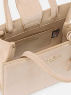 Borsa Shop Bag Mini suede beige