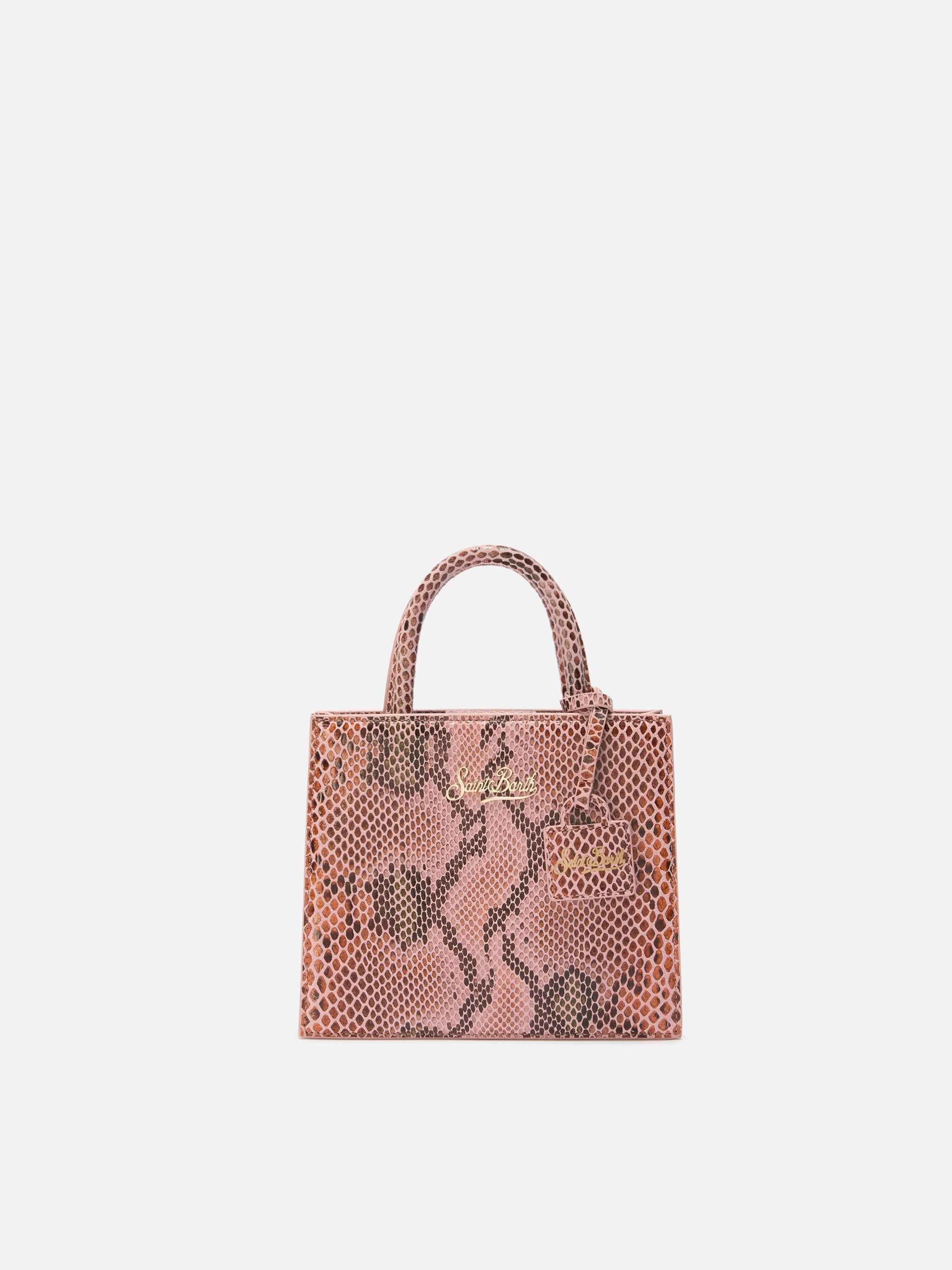 Borsa Shop Bag Mini stampa pitone rosa