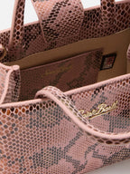 Borsa Shop Bag Mini stampa pitone rosa