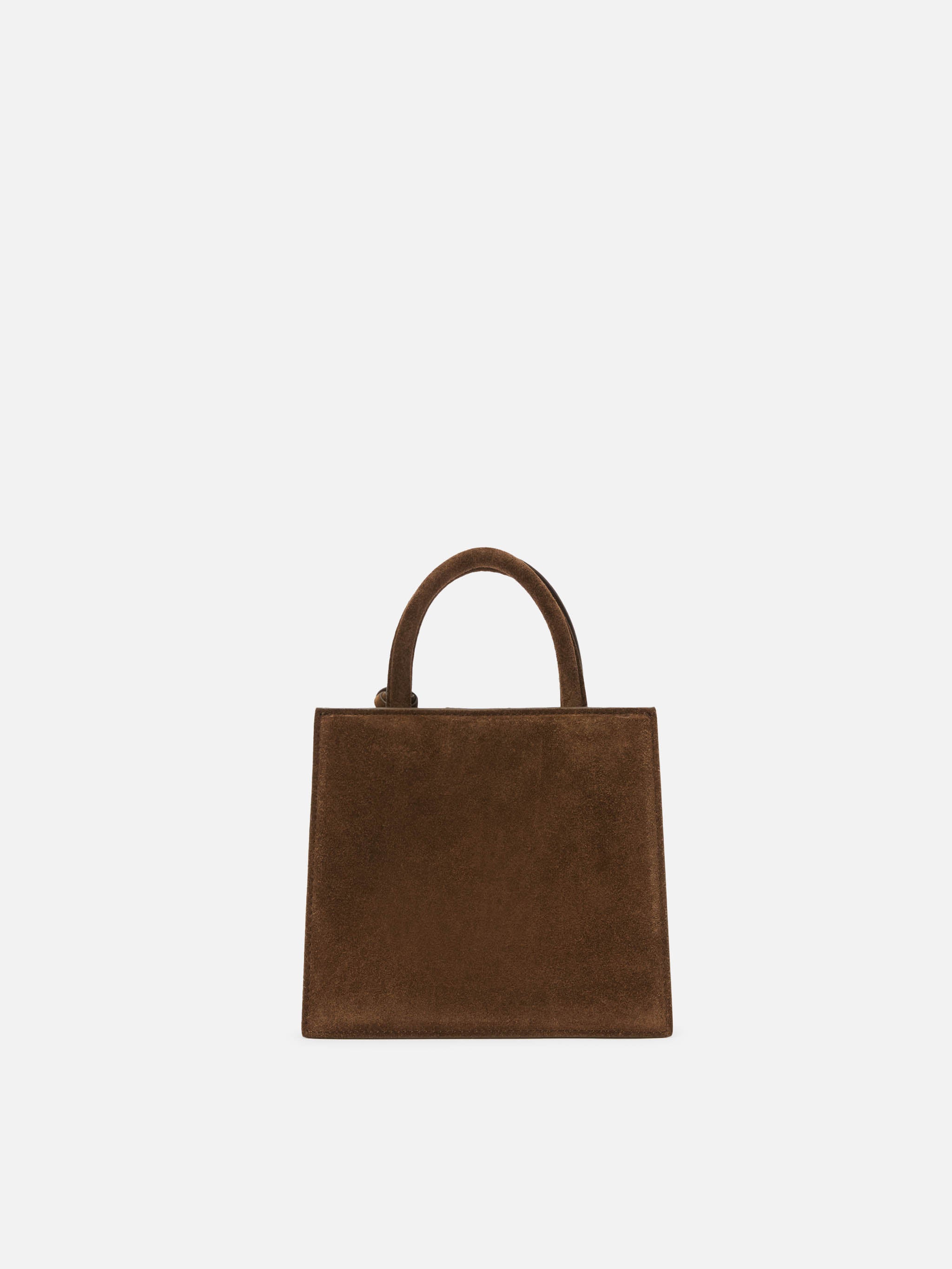 Borsa Shop Bag Mini suede marrone