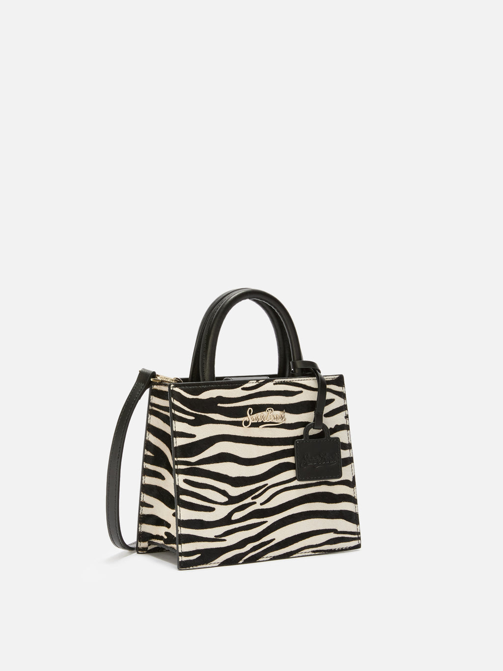 Borsa Shop Bag Mini stampa zebra