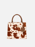Shop Bag Midi in cavallino con stampa muccata