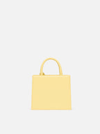 Shop Bag Mini in pelle giallo burro