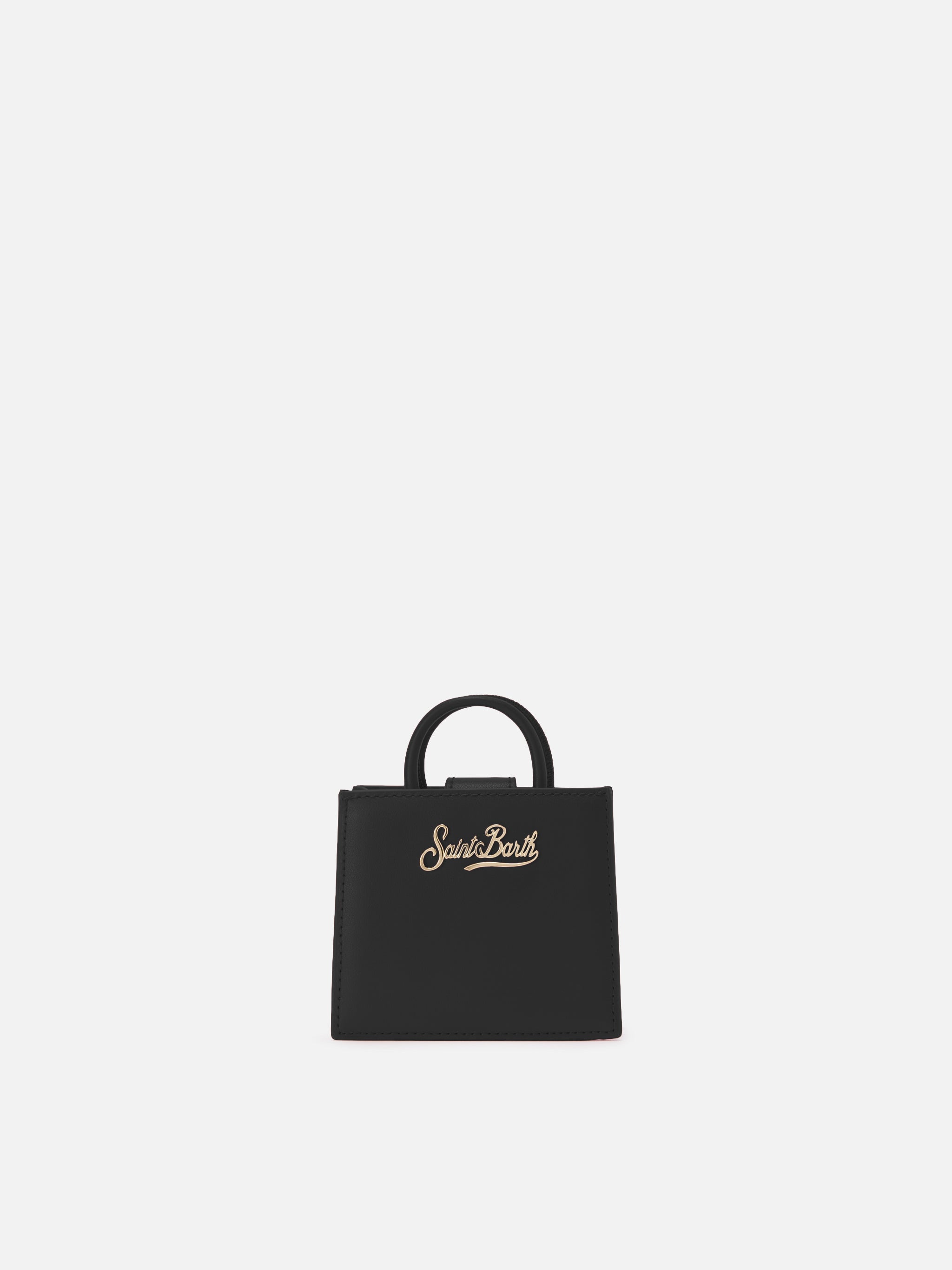 Shop Bag Micro in pelle nero