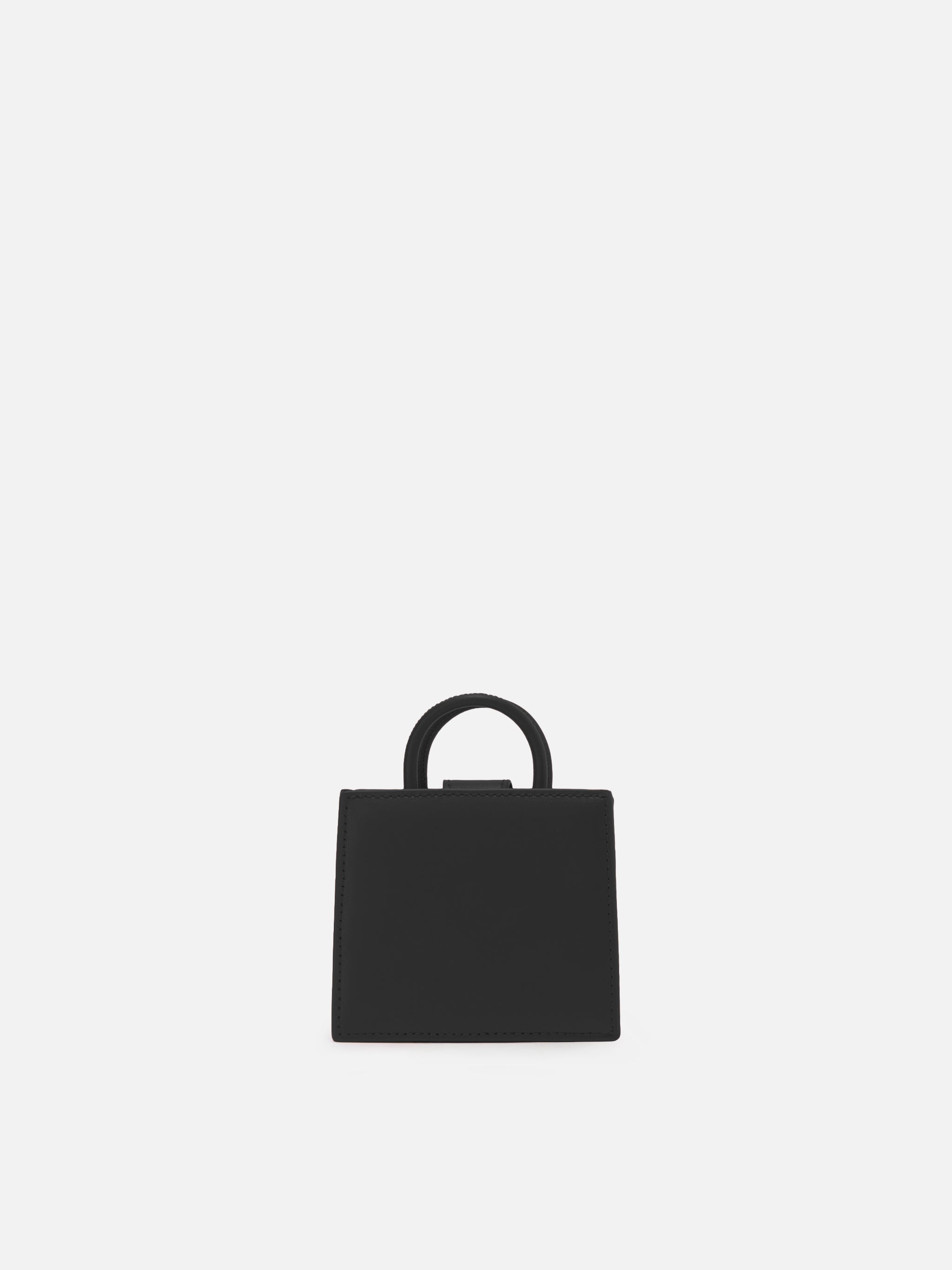 Shop Bag Micro in pelle nero