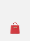 Borsa Shop Bag Micro in pelle rossa