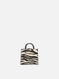 Micro borsa Shop Bag Micro in pelle e cavallino zebrato