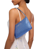 Mini Bag Strassy con strass blu avio