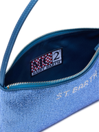 Mini Bag Strassy con strass blu avio