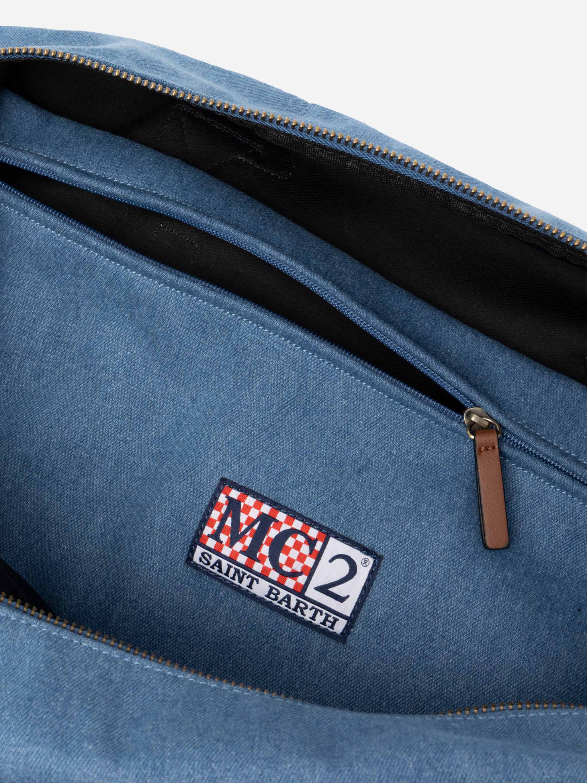 Travel Duffel Bag in denim