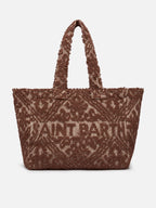 Tufting Cotton Tote Bag marrone