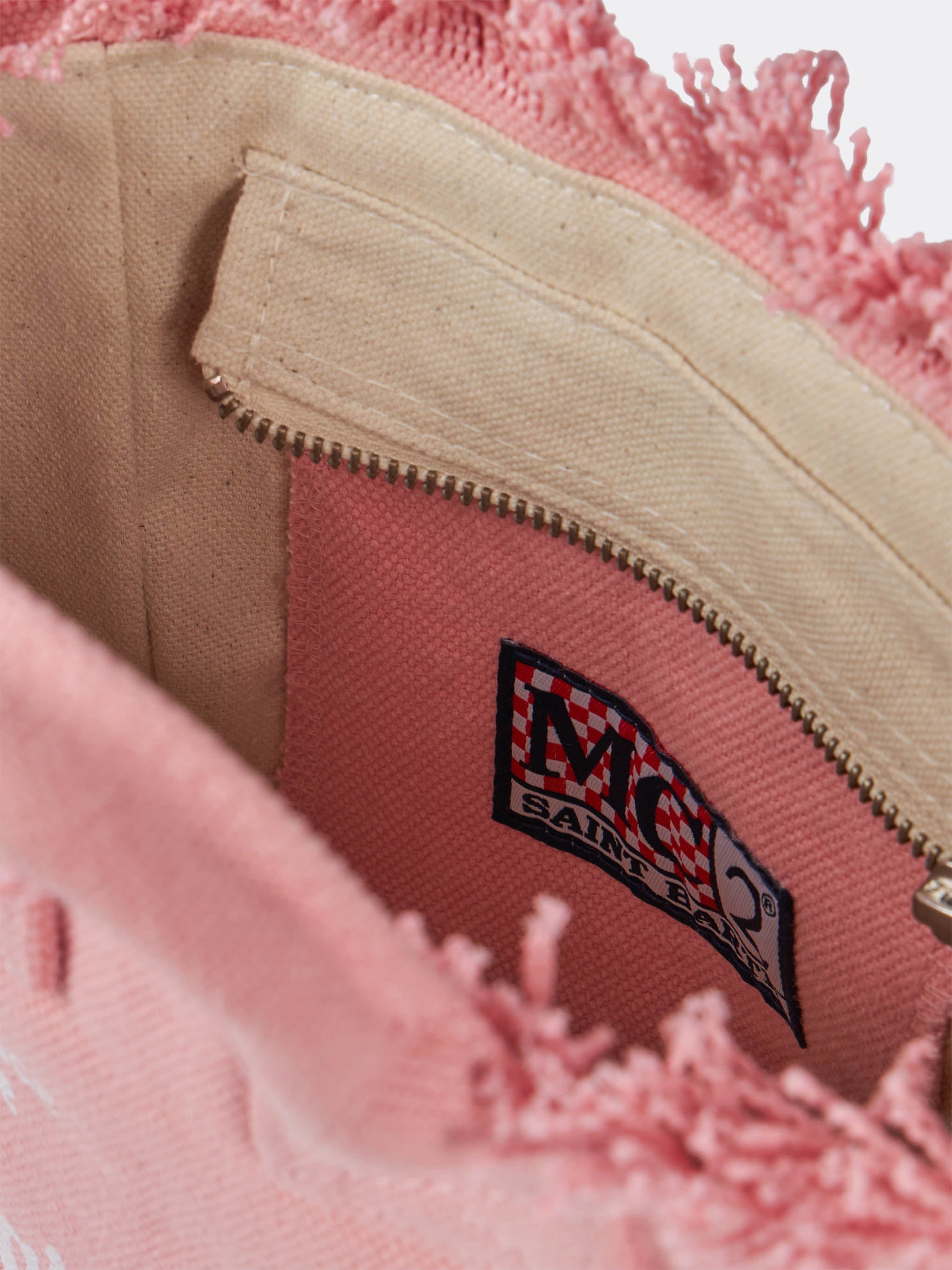 Borsa Mini Vanity in canvas di cotone rosa