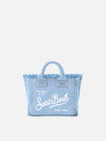 Borsa Vanity mini in denim lavaggio chiaro