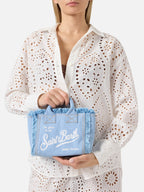 Borsa Vanity mini in denim lavaggio chiaro