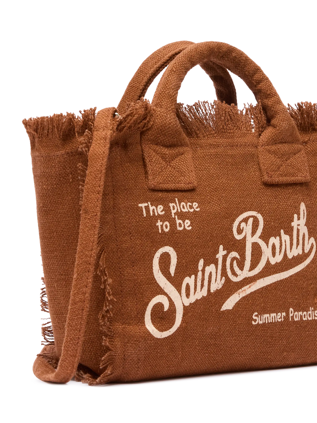 Borsa Mini Vanity in 100% LINO marrone