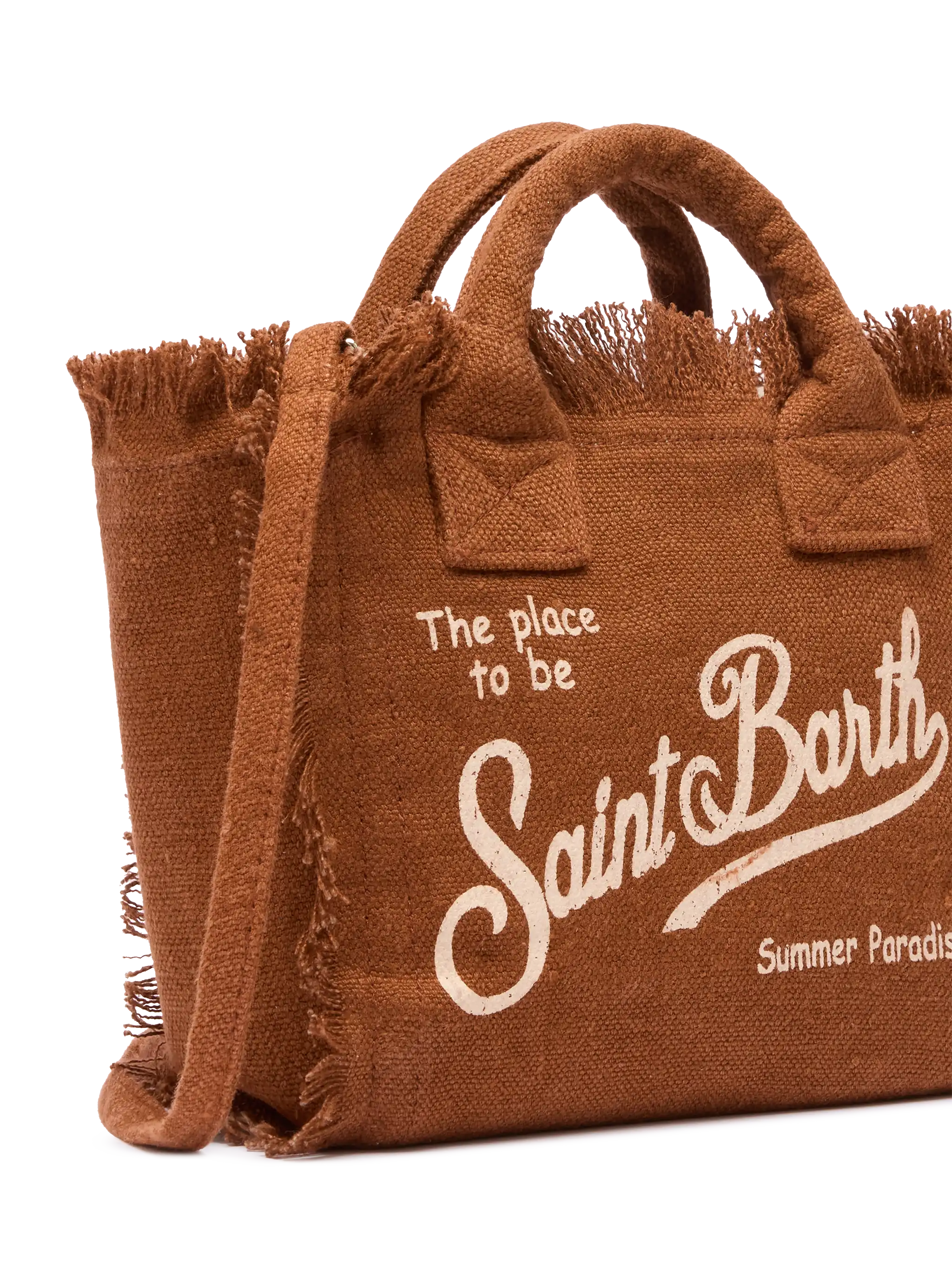 Borsa Mini Vanity in 100% LINO marrone