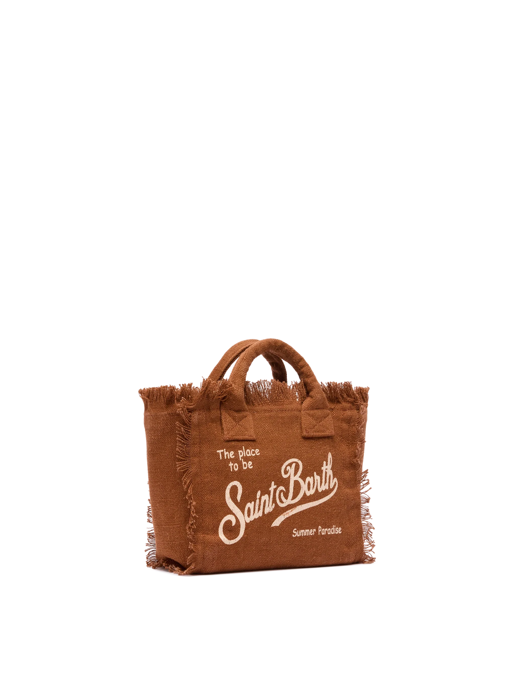 Borsa Mini Vanity in 100% LINO marrone