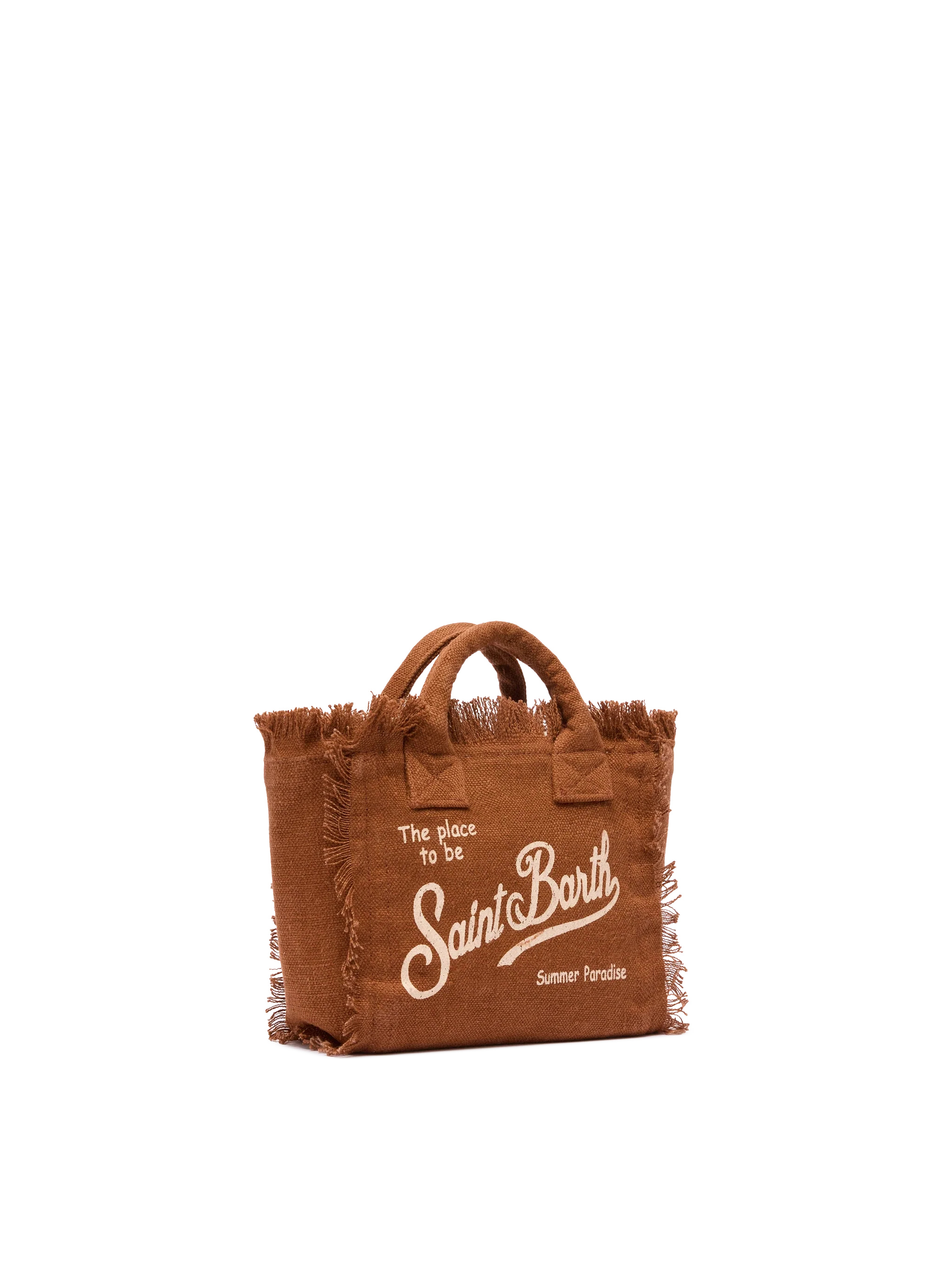 Borsa Mini Vanity in 100% LINO marrone
