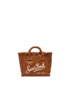 Borsa Mini Vanity in 100% LINO marrone