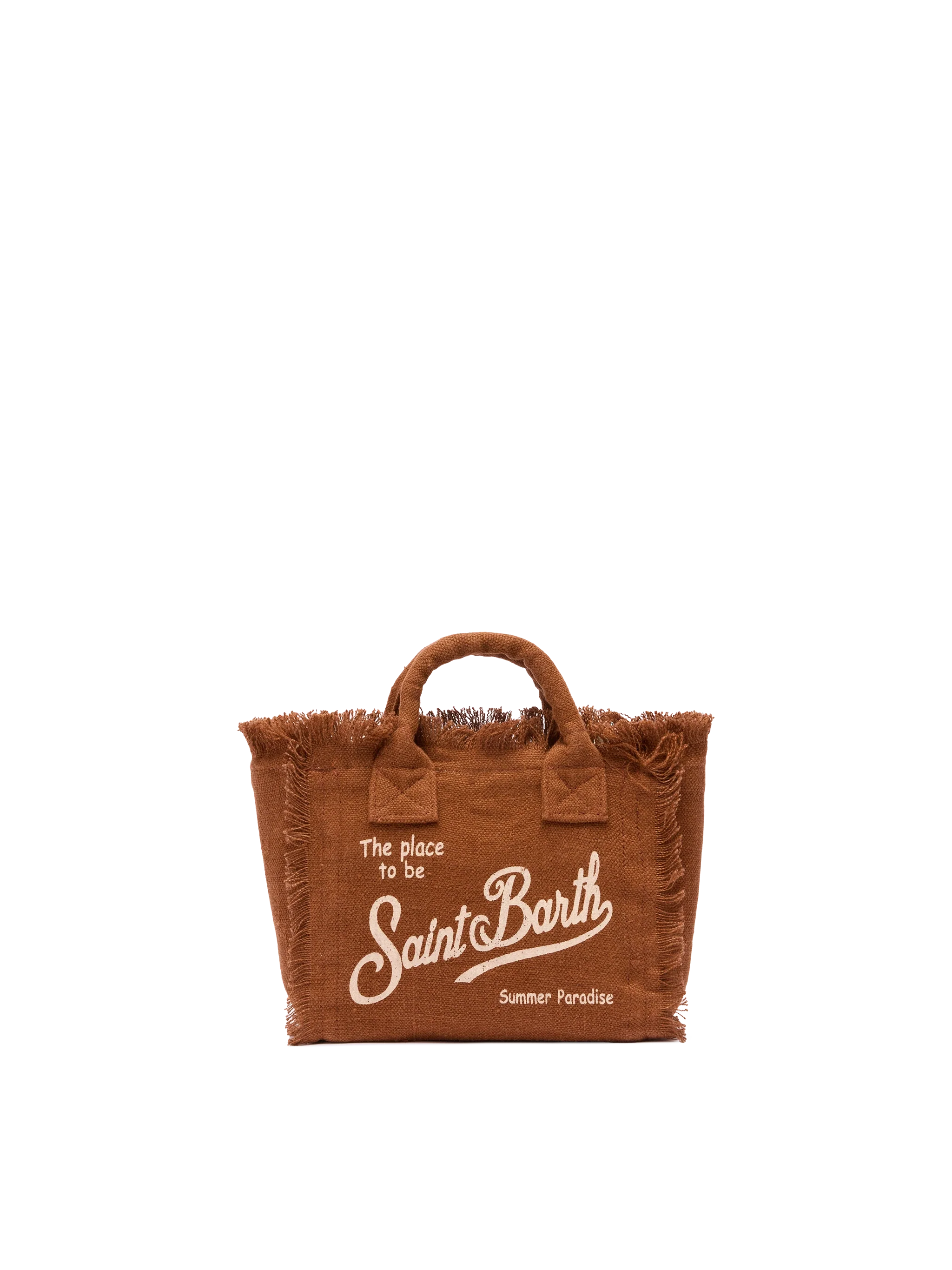 Borsa Mini Vanity in 100% LINO marrone