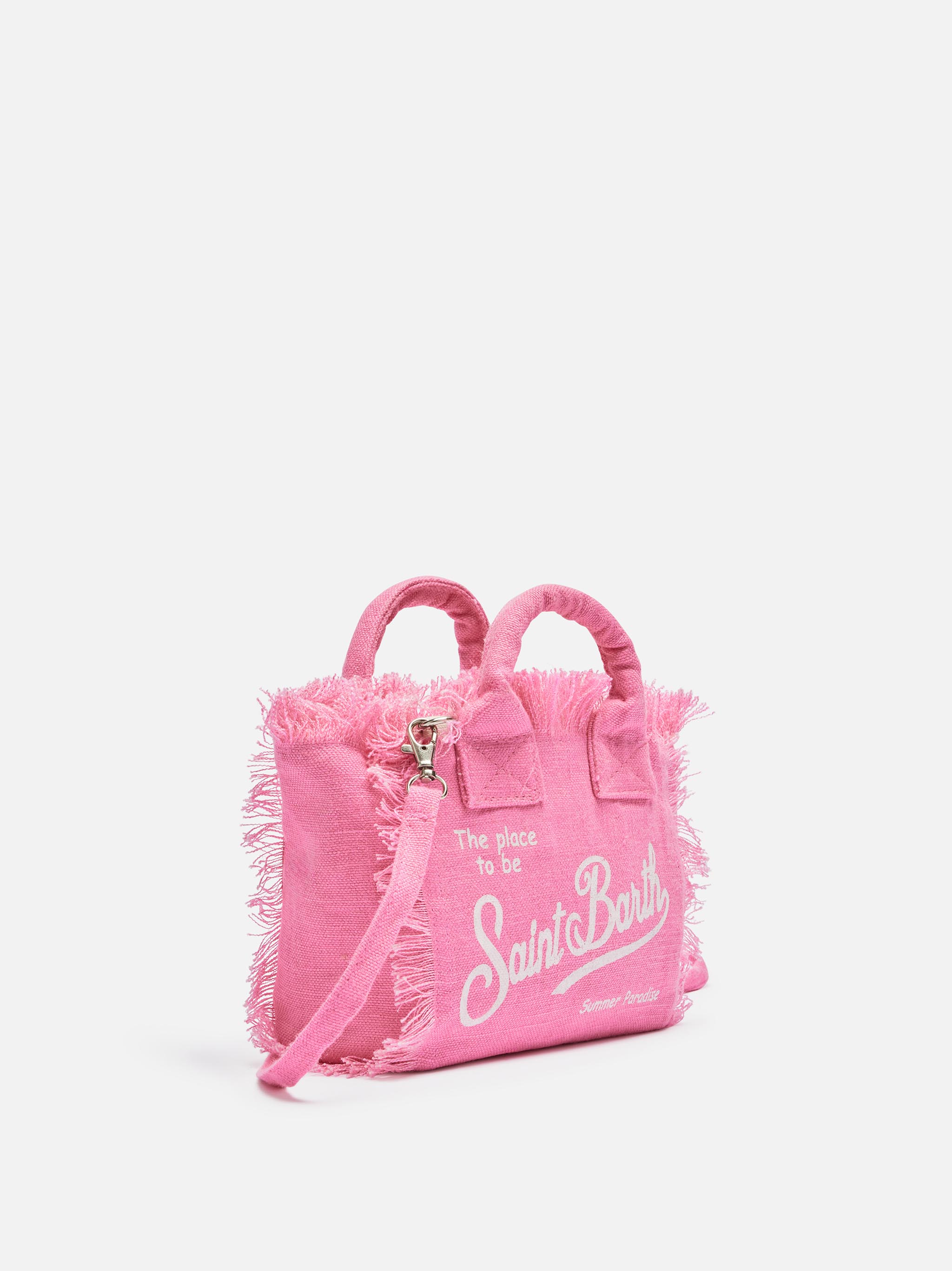 Borsa Mini Vanity in 100% LINO rosa