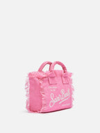 Borsa Mini Vanity in 100% LINO rosa
