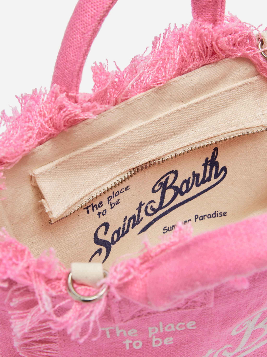 Borsa Mini Vanity in 100% LINO rosa