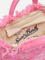 Borsa Mini Vanity in 100% LINO rosa