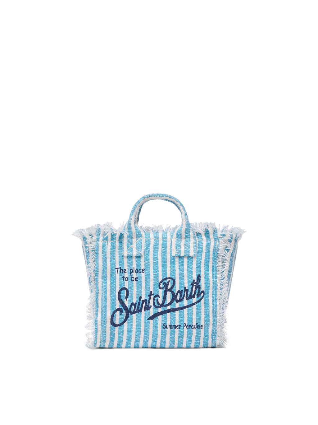 Borsa Mini Vanity in 100% LINO con stampa a righe