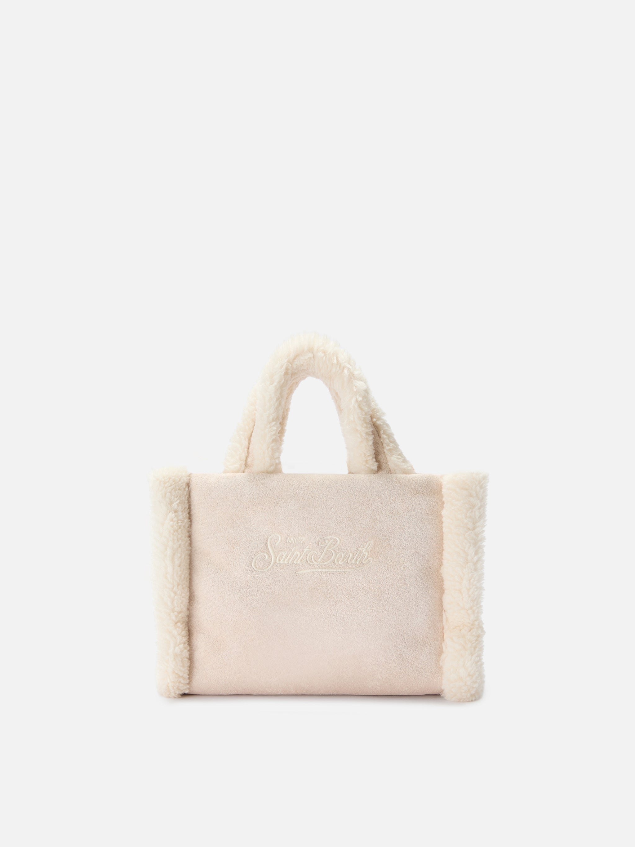 Borsa Vanity Mini shearling beige