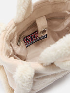 Borsa Vanity Mini shearling beige