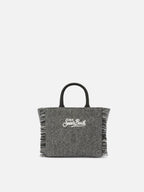 Borsa Vanity Mini Wool spigata nero e grigio