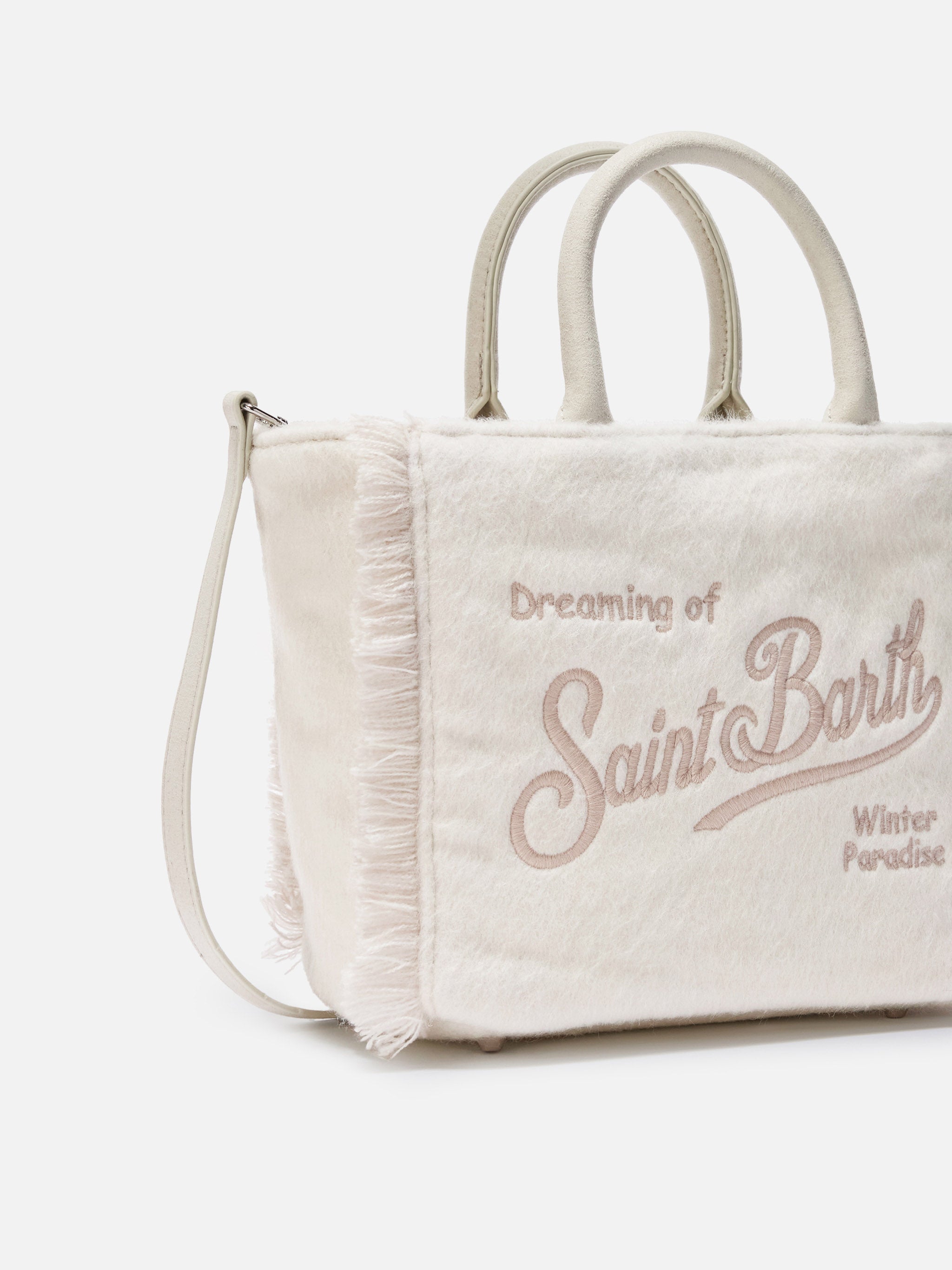 Borsa Vanity Mini Felt bianca