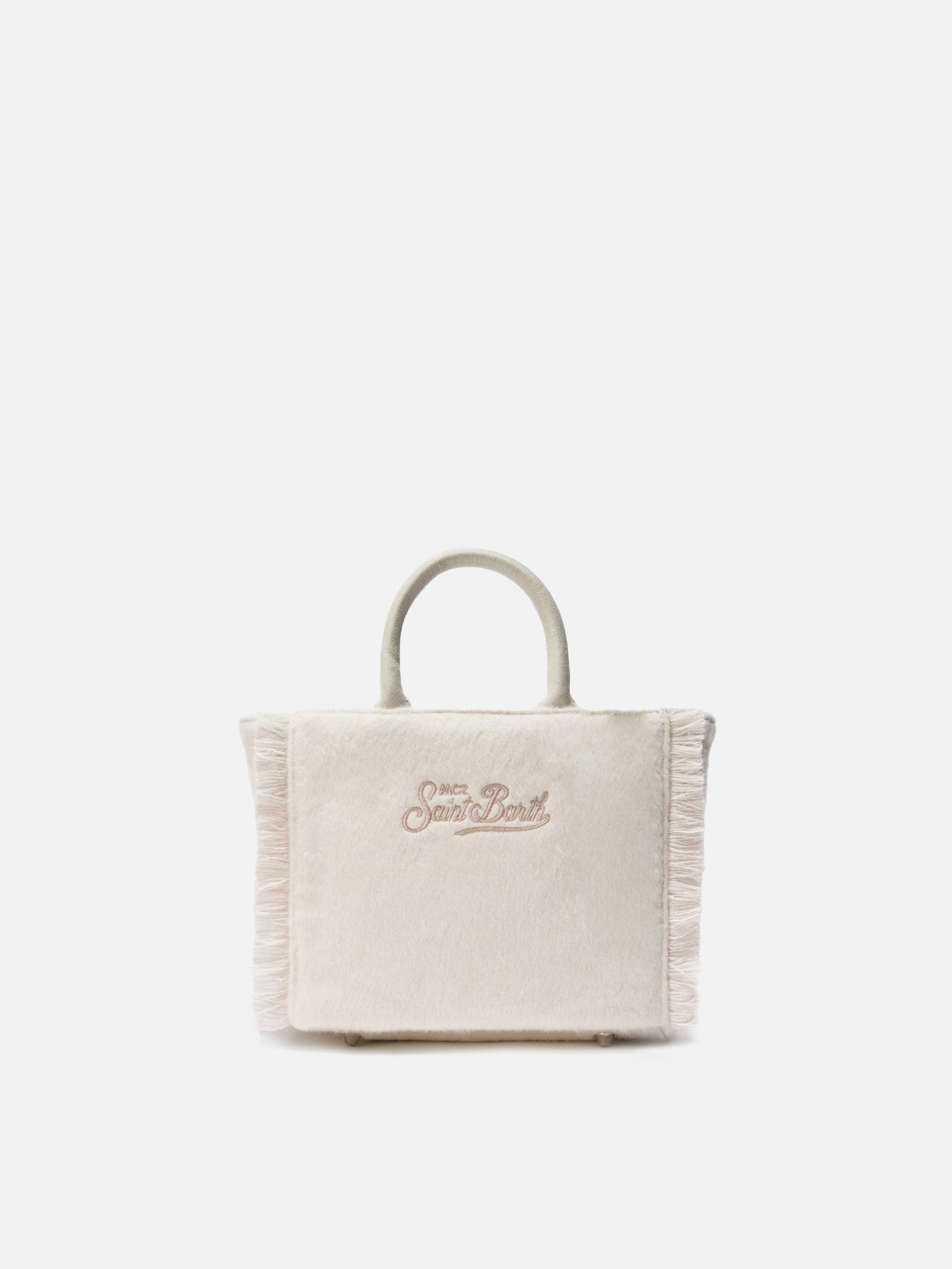 Borsa Vanity Mini Felt bianca
