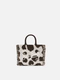 Borsa Vanity Mini Felt stampa cow