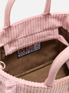 Borsa Vanity Mini Corduroy rosa
