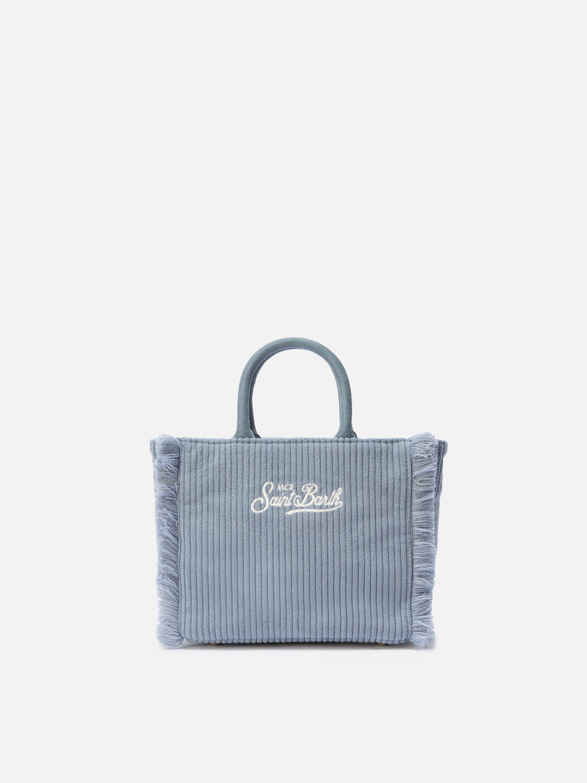 Borsa Vanity Mini Corduroy azzurro polvere